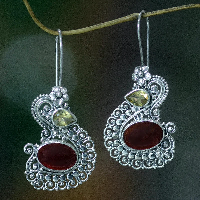 Jewelry Deals That Outshine The Rest Balinese Swan Silver Swan Earrings with Carnelian and Citrine Jewelry Deals That Outshine The Rest Balinese Swan Silver Swan Earrings with Carnelian and Citrine