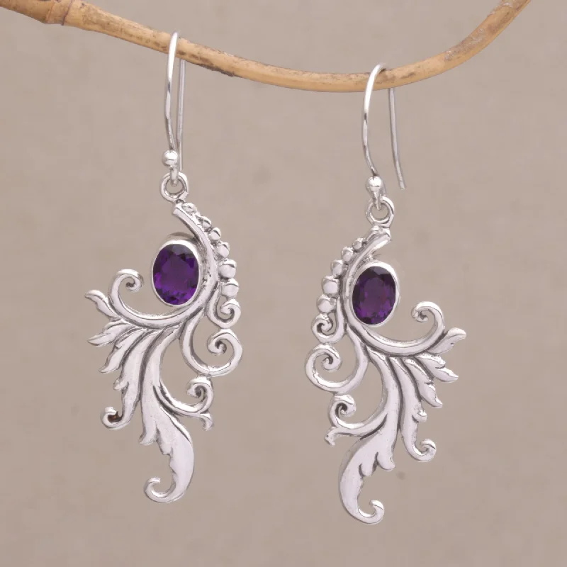 Luxury Meets Affordability – Jewelry Sale Live Now By the Wind Amethyst and Sterling Silver Dangle Earrings from Bali