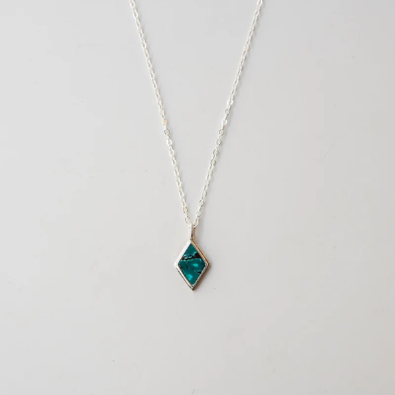 Exclusive Jewelry Sale – Shine For Less Chrysocolla 16" Adia Necklace in Silver