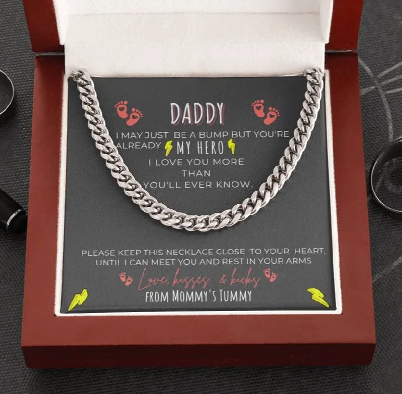 Stunning Jewelry At Even More Stunning Prices Daddy To Be You Are My Hero From Baby Bump Cuban Link Chain Daddy To Be Necklace Gift First Time Dad Gift New Dad Stunning Jewelry At Even More Stunning Prices Daddy To Be You Are My Hero From Baby Bump Cuban Link Chain Daddy To Be Necklace Gift First Time Dad Gift New Dad