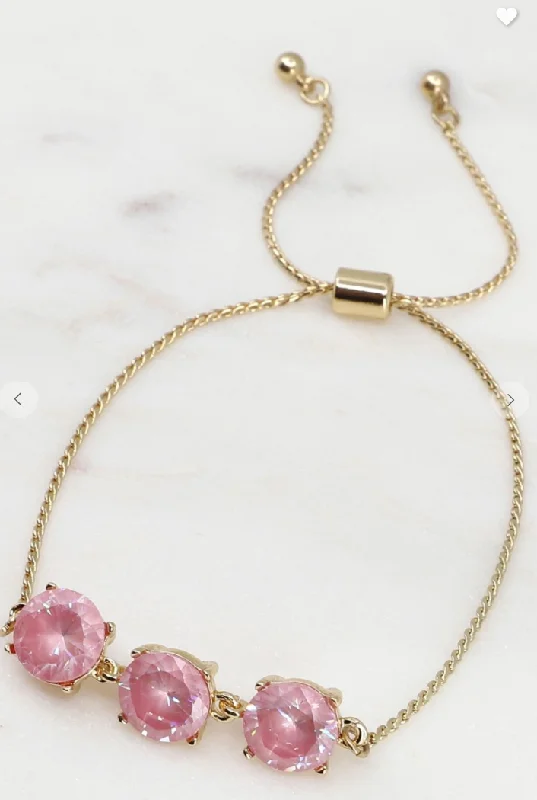 Exclusive Jewelry Offers – Shine For Less Dainty Chain/Stone Bracelet - 3 Colors
