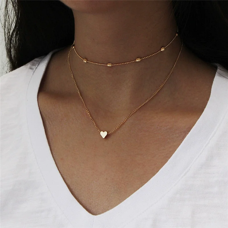 Waterproof Stainless Steel Jewelry For Lasting Beauty double stack heart + star