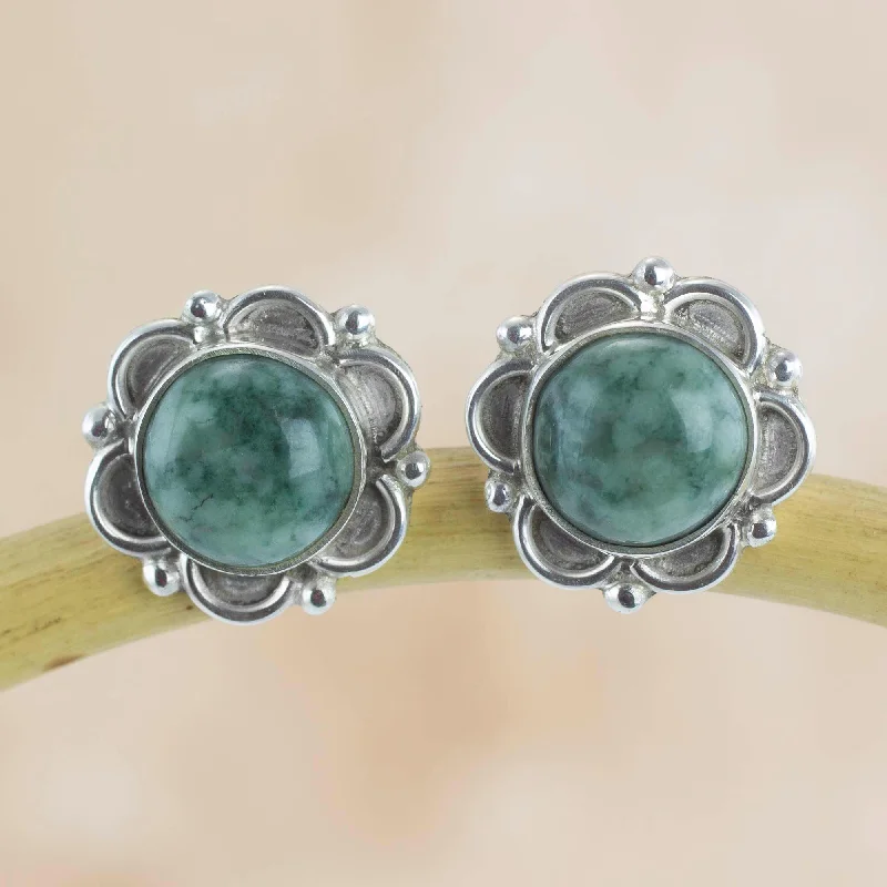 Exclusive Jewelry Markdowns – Limited-Time Offer Forest Princess Jade & Silver Button Earrings Exclusive Jewelry Markdowns – Limited-Time Offer Forest Princess Jade & Silver Button Earrings
