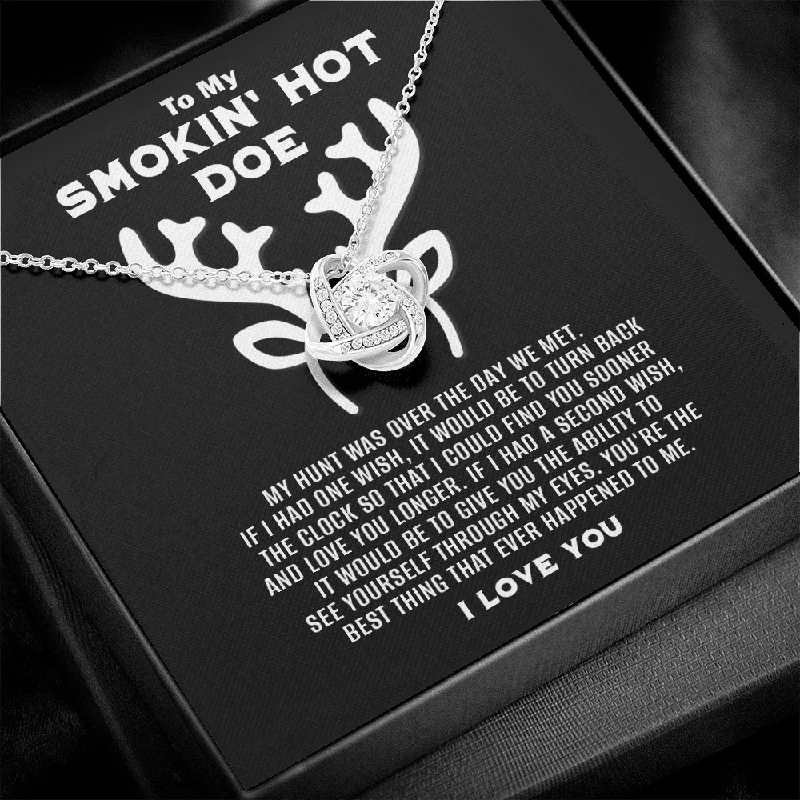 Shop High-Quality Jewelry At Jaw-Dropping Discounts To My Smokin' Hot Doe Necklace Cowgirl Necklace Hunting Gift From Husband Hunter Gifts Wife Heart Necklace Valentines.