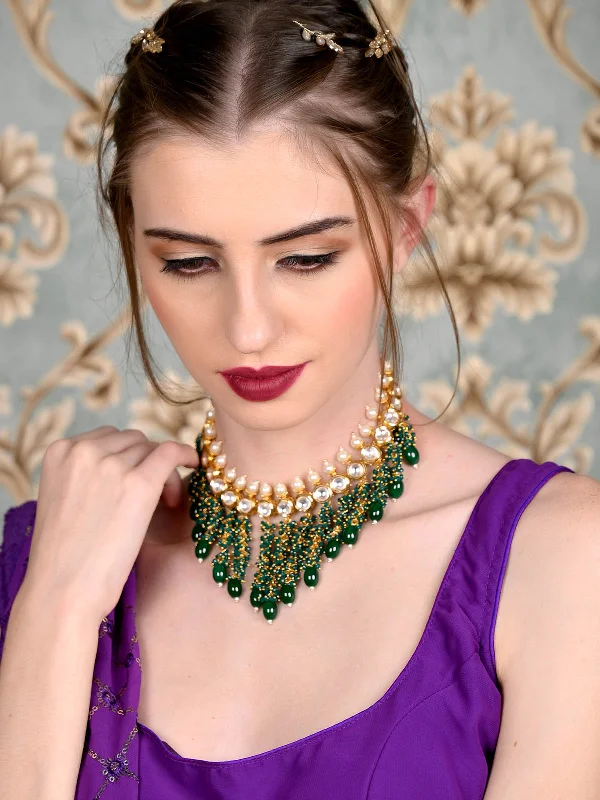 Stunning Statement Jewelry, Unbeatable Discounts Odette Women Multicolor Tesseled Bridal Choker Necklace Set Stunning Statement Jewelry, Unbeatable Discounts Odette Women Multicolor Tesseled Bridal Choker Necklace Set