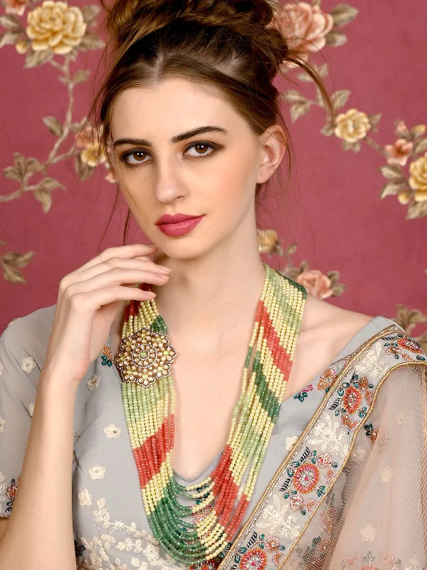 Get The Sparkle You Love At Prices You Adore Odette Women Multicolored Long Necklace Set With Brooch Get The Sparkle You Love At Prices You Adore Odette Women Multicolored Long Necklace Set With Brooch