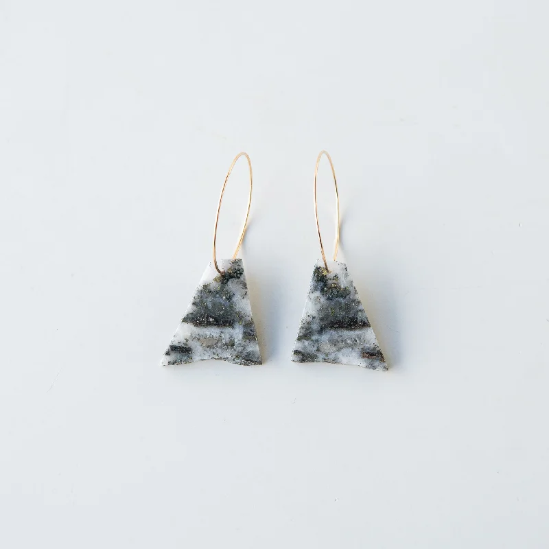 Flash Sale On Exquisite Jewelry – Don't Miss Out Pyrite in Quartz (Triangle) Sliced Stone Earrings Flash Sale On Exquisite Jewelry – Don't Miss Out Pyrite in Quartz (Triangle) Sliced Stone Earrings