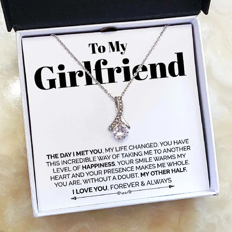 Huge Savings On Timeless Jewelry Collections To My Girlfriend Necklace - The Day I Met You - Alluring Necklace Meaningful Necklace For Girlfriend