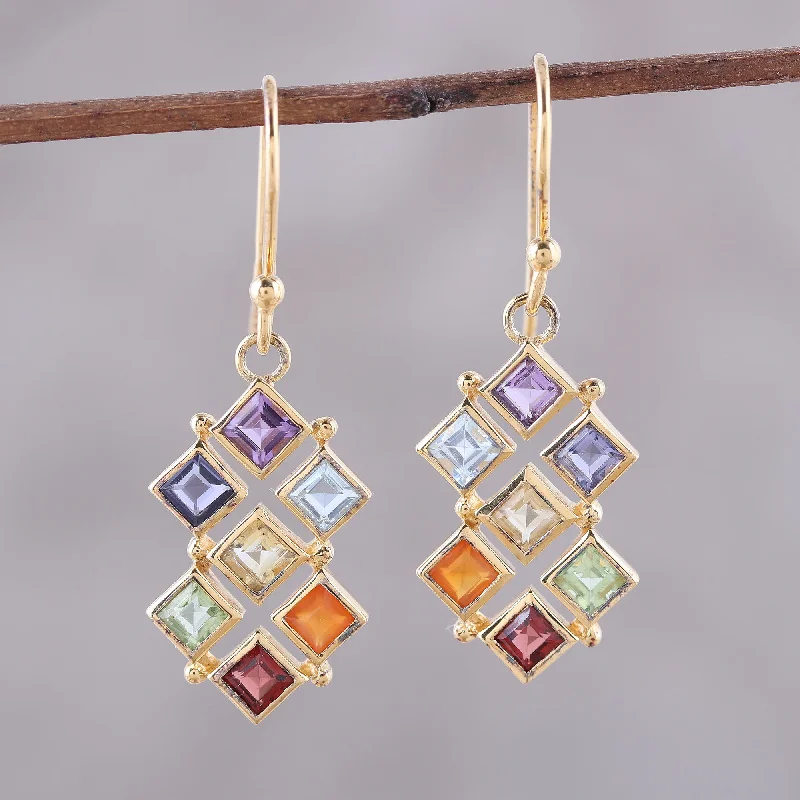 Jewelry Clearance – Final Chance To Save Big Wellness Multi-Gem Dangle Earrings