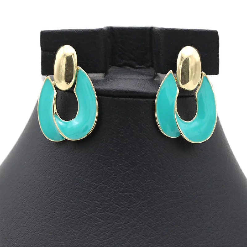 Fashion-Forward Geometric Jewelry For Contemporary Style Women's Earings - Cyan