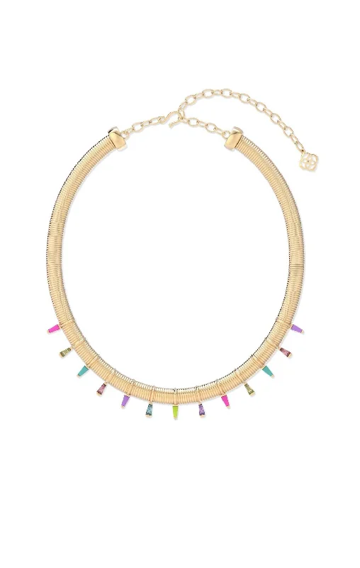 Women's Kelsey Statement Necklace In Gold Multi Mix