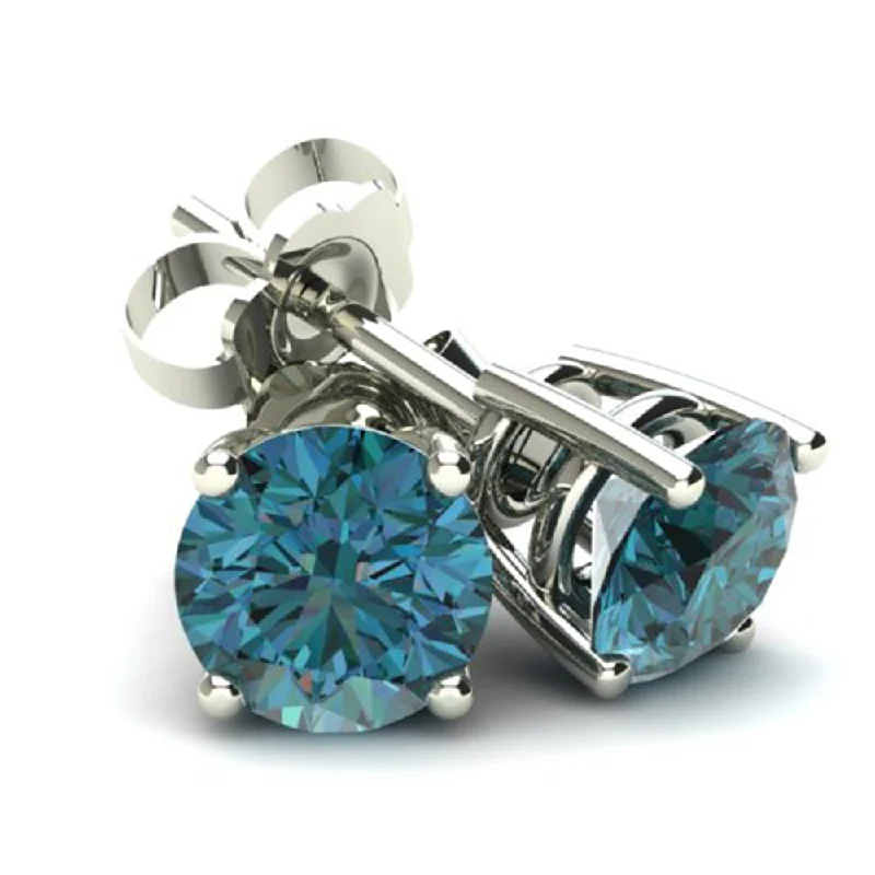 Exclusive Jewelry Sale – Grab Timeless Pieces Now .33Ct Round Brilliant Cut Heat Treated Blue Diamond Stud Earrings in 14K Gold Basket Setting Exclusive Jewelry Sale – Grab Timeless Pieces Now .33Ct Round Brilliant Cut Heat Treated Blue Diamond Stud Earrings in 14K Gold Basket Setting