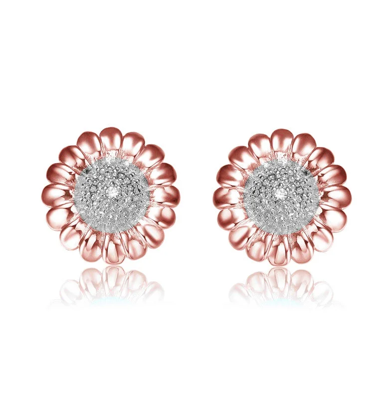 Modern Statement Jewelry For Bold Styling Clear Round Cubic Zirconia Stud Earrings