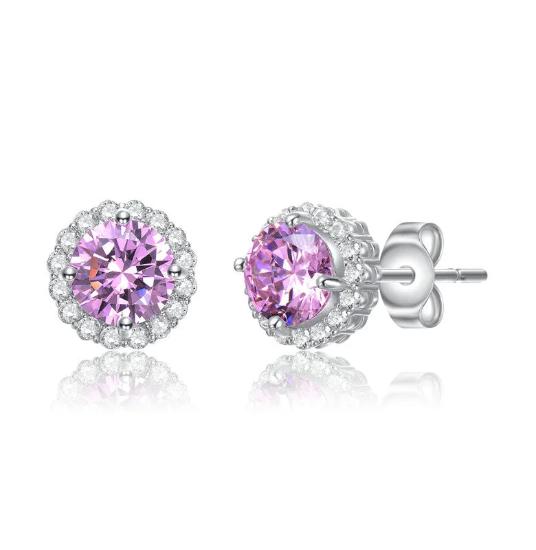 Accessorize For Less – Luxury Jewelry At Affordable Prices Elegant Round Stud Earrings with Colored Cubic Zirconia Accessorize For Less – Luxury Jewelry At Affordable Prices Elegant Round Stud Earrings with Colored Cubic Zirconia