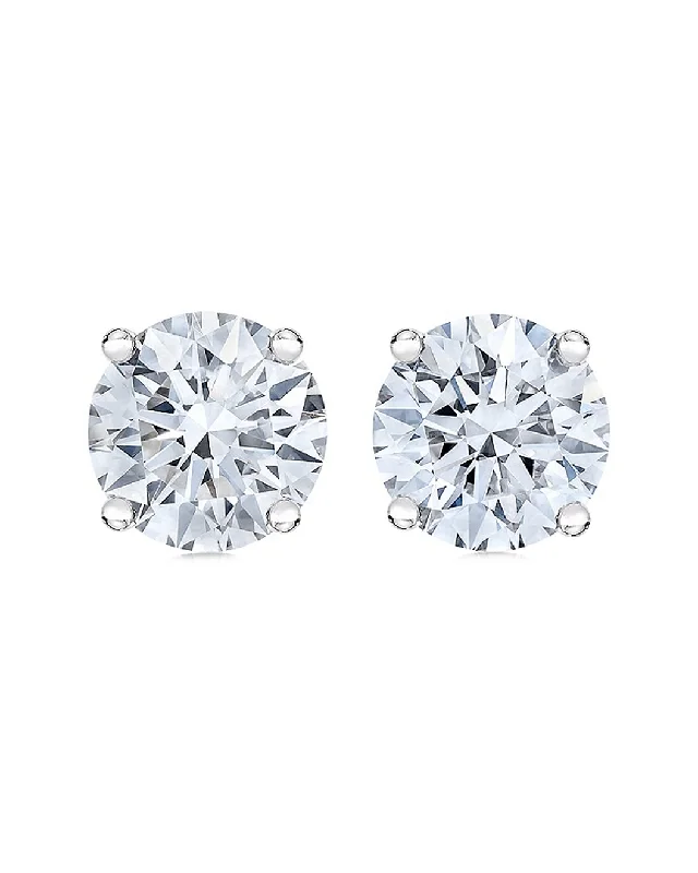 Elevate Your Jewelry Collection With Limited-Time Savings Exquisite 5.00 Ctw Lab-Grown Diamond Round Stud Earrings In 14K White Gold