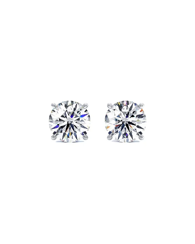 Luxury Handcrafted Jewelry For Elegant Looks Exquisite 6.00 Ctw Lab-Grown Diamond Round Stud Earrings In 14K White Gold Luxury Handcrafted Jewelry For Elegant Looks Exquisite 6.00 Ctw Lab-Grown Diamond Round Stud Earrings In 14K White Gold