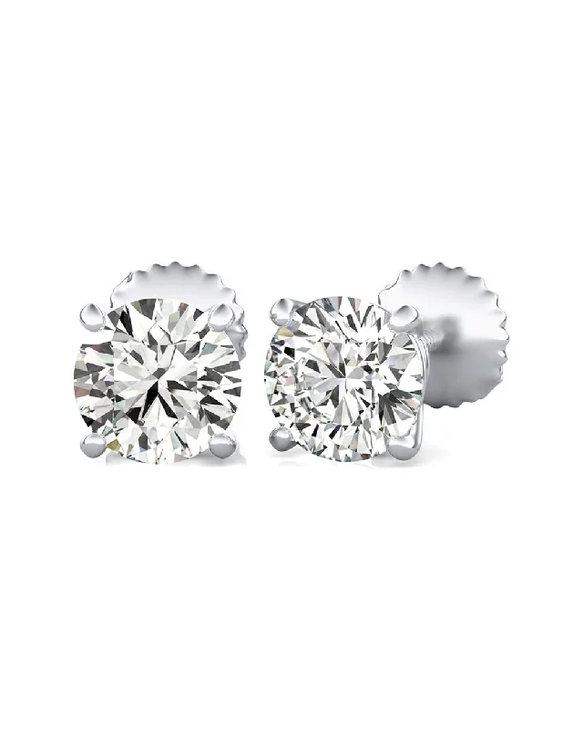 Shine Without Limits – Jewelry Sale Happening Now Exquisite 7.00 Ctw Lab-Grown Diamond Round Stud Earrings In 14K White Gold