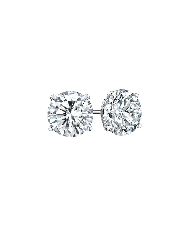 Trendy Minimalist Jewelry For Everyday Wear Exquisite 8.00 Ctw Lab-Grown Diamond Round Stud Earrings In 14K White Gold Trendy Minimalist Jewelry For Everyday Wear Exquisite 8.00 Ctw Lab-Grown Diamond Round Stud Earrings In 14K White Gold