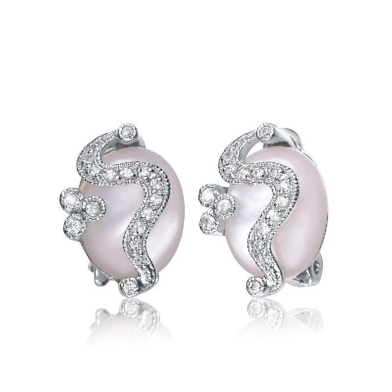 Unmissable Discounts On Timeless Jewelry Pieces GENEVIVE Sterling Silver Cubic Zirconia and White Stone Swirl Stud Earrings Unmissable Discounts On Timeless Jewelry Pieces GENEVIVE Sterling Silver Cubic Zirconia and White Stone Swirl Stud Earrings