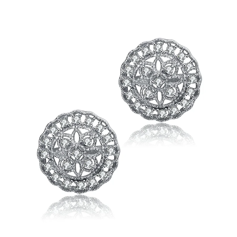Limited-Time Jewelry Discounts – Shine Without The Splurge GENEVIVE Sterling Silver Cubic Zirconia Floral Stud Earrings Limited-Time Jewelry Discounts – Shine Without The Splurge GENEVIVE Sterling Silver Cubic Zirconia Floral Stud Earrings