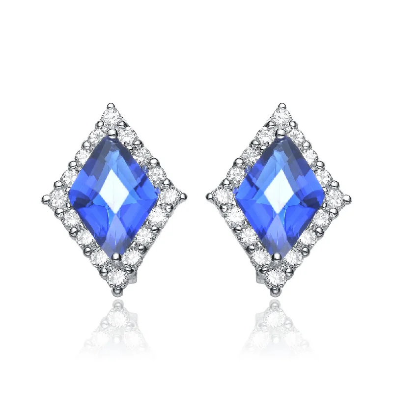Bestselling Jewelry Now On Sale – Elevate Your Look GENEVIVE Sterling Silver Sapphire Cubic Zirconia Stud Earrings Bestselling Jewelry Now On Sale – Elevate Your Look GENEVIVE Sterling Silver Sapphire Cubic Zirconia Stud Earrings