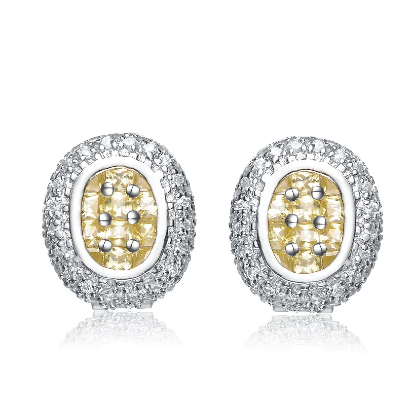 Exclusive Jewelry Sale – Sparkle For Less GENEVIVE Sterling Silver Yellow Cubic Zirconia Button Stud Earrings Exclusive Jewelry Sale – Sparkle For Less GENEVIVE Sterling Silver Yellow Cubic Zirconia Button Stud Earrings