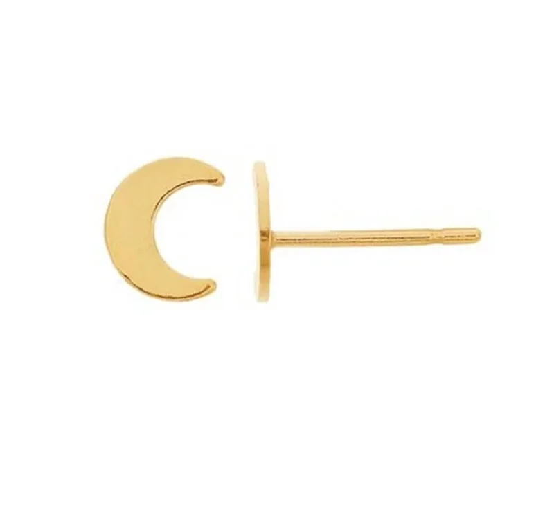 The Perfect Jewelry Piece At The Perfect Price Moon Stud Earrings In Gold