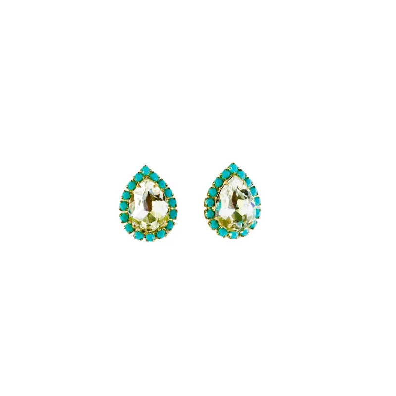 Special Sale On Handcrafted Jewelry – Shop Today Pear Stud Earrings In Crystal
