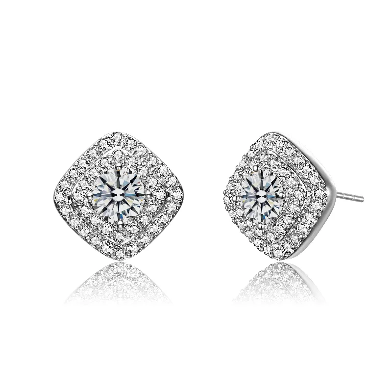 Shop Trending Jewelry With Exclusive Savings Ra Cubic Zirconia Pave Square Shape Stud Earrings - Rhodium Plated Shop Trending Jewelry With Exclusive Savings Ra Cubic Zirconia Pave Square Shape Stud Earrings - Rhodium Plated