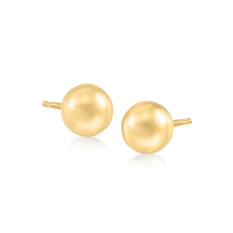 Limited-Stock Jewelry Sale – Once It's Gone, It's Gone Ross-Simons Italian 6mm 18kt Yellow Gold Ball Stud Earrings Limited-Stock Jewelry Sale – Once It's Gone, It's Gone Ross-Simons Italian 6mm 18kt Yellow Gold Ball Stud Earrings
