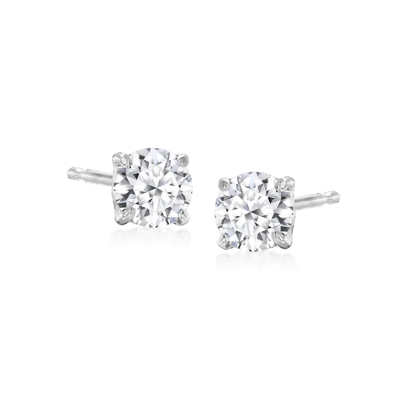 Affordable Gold-Plated Jewelry For Modern Fashion Ross-Simons Lab-Grown Diamond Stud Earrings in Sterling Silver Affordable Gold-Plated Jewelry For Modern Fashion Ross-Simons Lab-Grown Diamond Stud Earrings in Sterling Silver