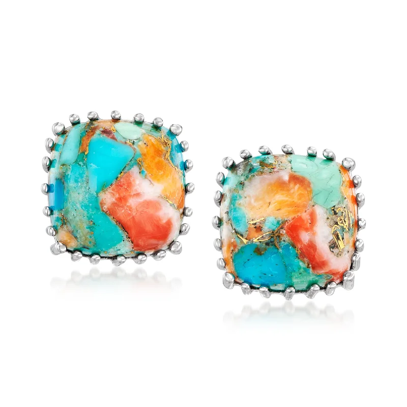 Premium Diamond Jewelry At Once-In-A-Lifetime Discounts Ross-Simons Turquoise Stud Earrings in Sterling Silver Premium Diamond Jewelry At Once-In-A-Lifetime Discounts Ross-Simons Turquoise Stud Earrings in Sterling Silver