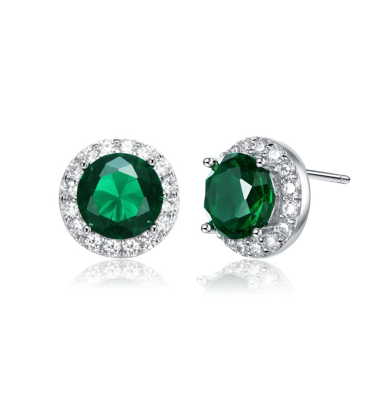 Bohemian-Inspired Jewelry For Free-Spirited Fashion Round Shaped Stud Earrings with Colored Cubic Zirconias Bohemian-Inspired Jewelry For Free-Spirited Fashion Round Shaped Stud Earrings with Colored Cubic Zirconias