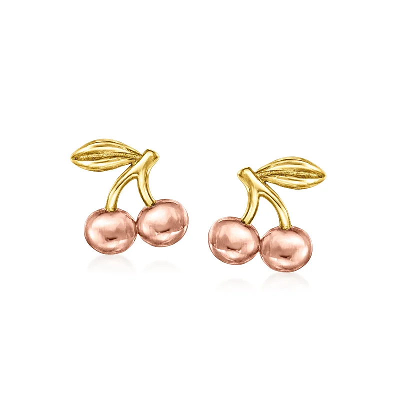 Celebrate With Sparkle – Jewelry Sale Now Live RS Pure by Ross-Simons Italian 14kt 2-Tone Gold Cherry Stud Earrings Celebrate With Sparkle – Jewelry Sale Now Live RS Pure by Ross-Simons Italian 14kt 2-Tone Gold Cherry Stud Earrings