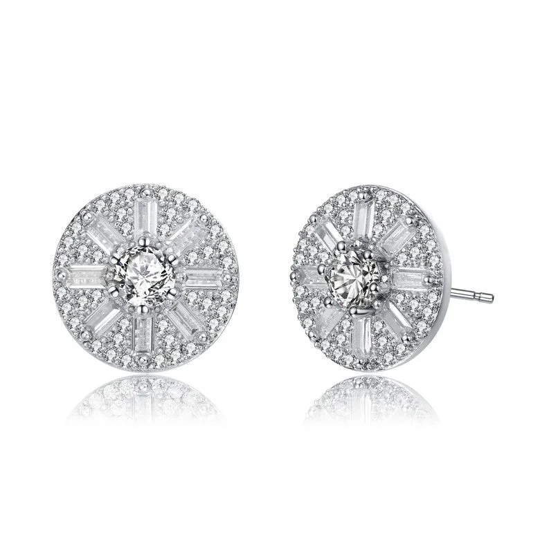 Shop Modern Jewelry Collections With Exclusive Discounts Sterling Silver White Gold Plated with Colored Cubic Zirconia Stud Earrings Shop Modern Jewelry Collections With Exclusive Discounts Sterling Silver White Gold Plated with Colored Cubic Zirconia Stud Earrings