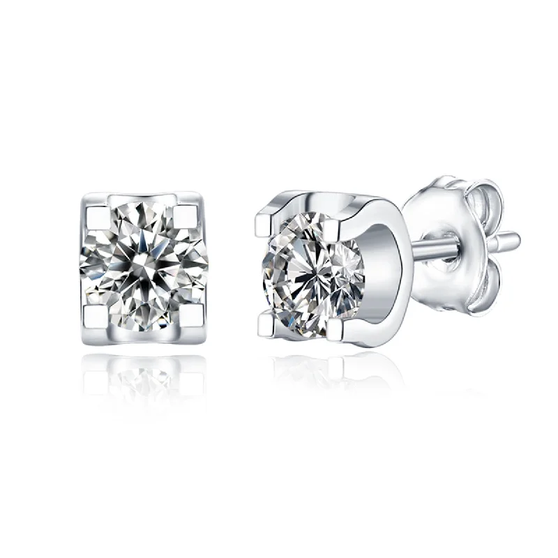 Exclusive Online Discounts On Stylish Jewelry Sterling Silver with 0.50ctw Lab Created Moissanite Solitaire Tulip Stud Earrings Exclusive Online Discounts On Stylish Jewelry Sterling Silver with 0.50ctw Lab Created Moissanite Solitaire Tulip Stud Earrings
