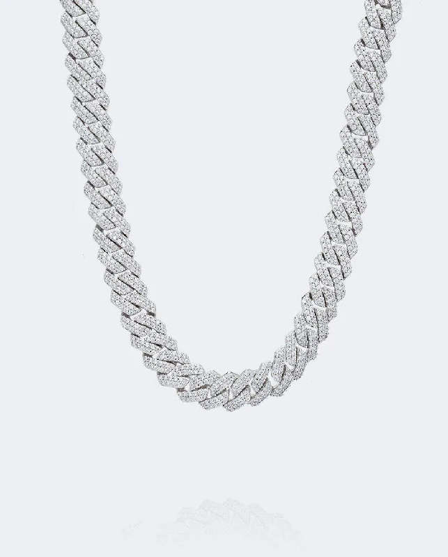 Limited-Time Offer On Elegant Jewelry Pieces 10mm Diamond Prong Link Chain - White Gold