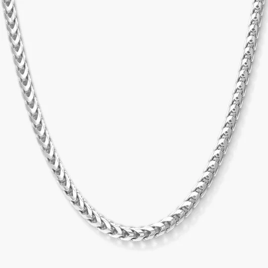 Handmade Pearl Jewelry For Timeless Elegance 3mm Franco Chain - White Gold