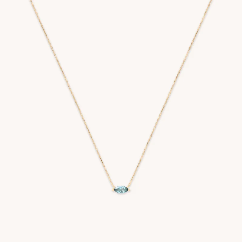 Grab Stylish Jewelry Before The Sale Ends Alexandrite Marquise Necklace in Solid Gold