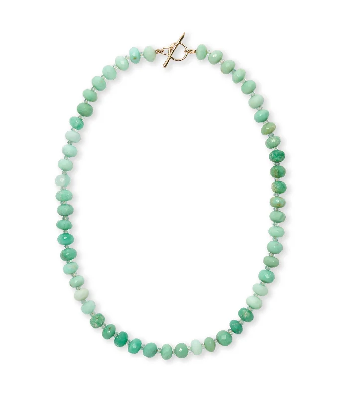 Unmissable Jewelry Sale – Shop Before It's Too Late Chrysoprase & Aquamarine 14k Gold Necklace