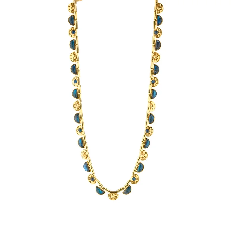 Bestselling Jewelry Now On Sale – Elevate Your Look Cleopatra Riviere Necklace, 17"+2" - Blue Labradorite Bestselling Jewelry Now On Sale – Elevate Your Look Cleopatra Riviere Necklace, 17"+2" - Blue Labradorite