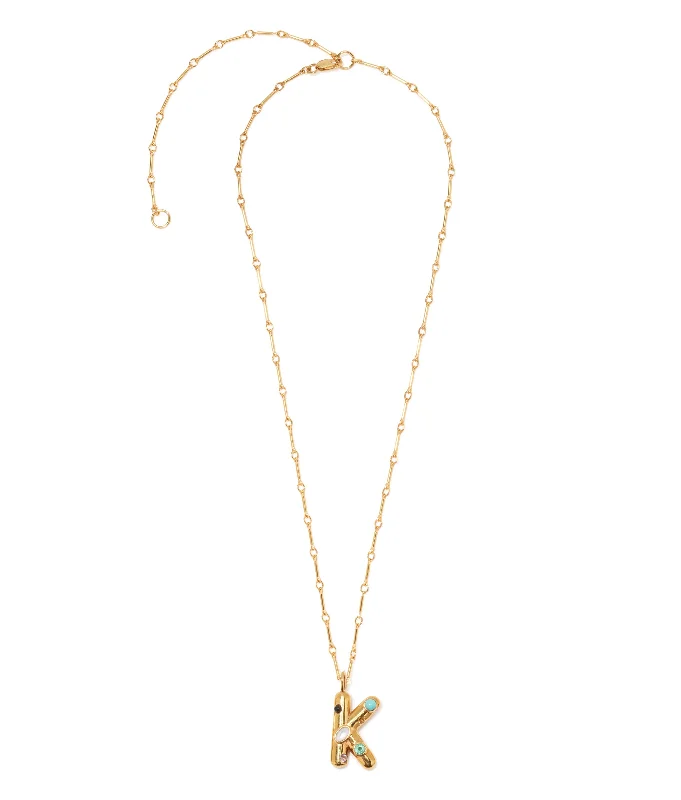 Exclusive Online Discounts On Stylish Jewelry Confetti Letter “K” Necklace