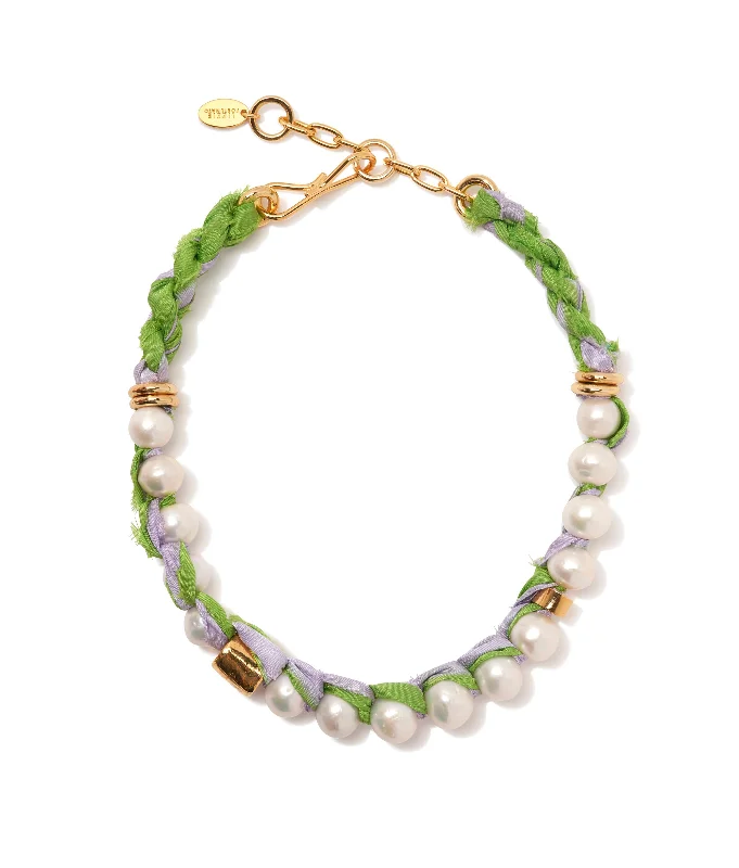 High-Quality Gemstone Jewelry For Special Occasions Daybreak Collar in Lavender and Lime High-Quality Gemstone Jewelry For Special Occasions Daybreak Collar in Lavender and Lime