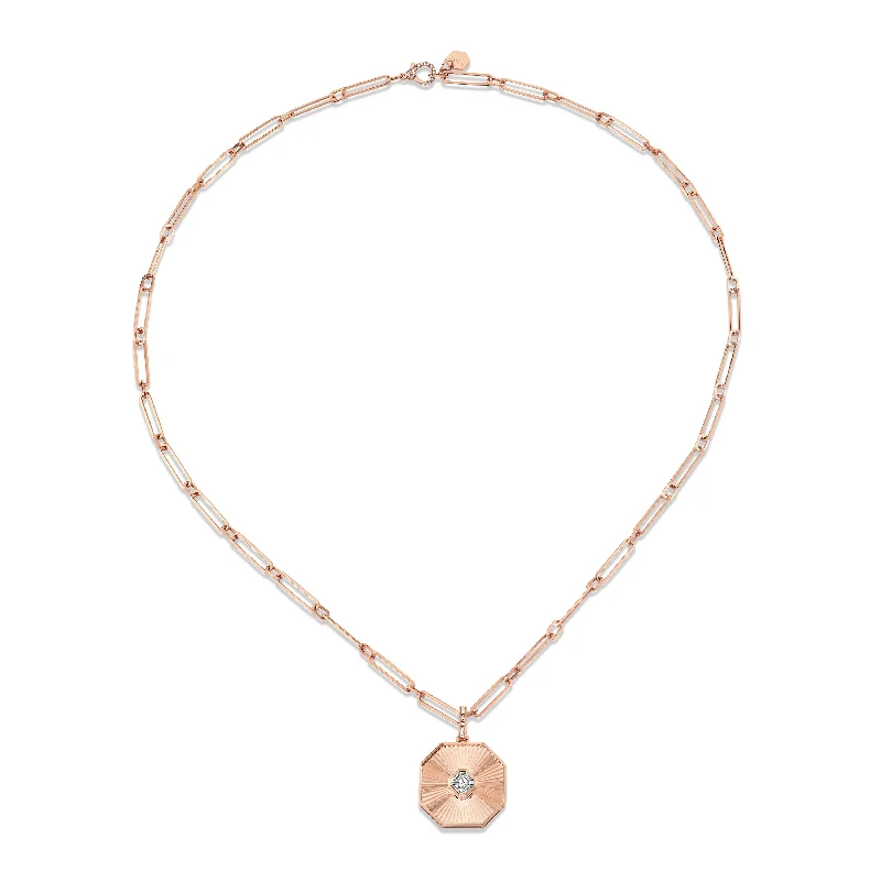 Personalized Engraved Jewelry For Meaningful Gifts DIAMOND RADIANT OCTAGON PENDANT NECKLACE Personalized Engraved Jewelry For Meaningful Gifts DIAMOND RADIANT OCTAGON PENDANT NECKLACE