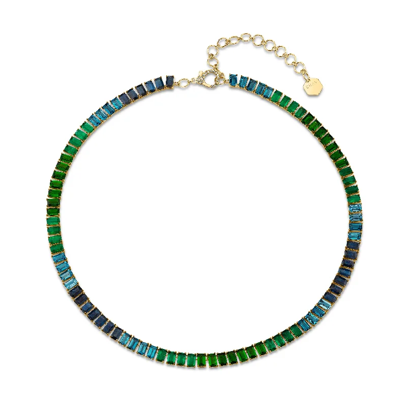 Don't Miss These Dazzling Jewelry Discounts EMERALD OMBRE ETERNITY NECKLACE