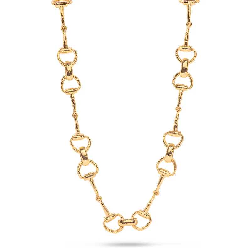 Jewelry Sale Bonanza – Grab Your Sparkle Now Equestrian Snaffle Bit Chain Necklace, 20" - Gold