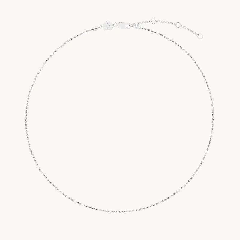 Timeless Elegance, Temporary Discounts – Act Fast Essential Rope Chain Necklace in Silver