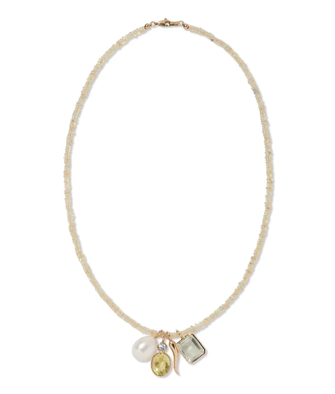Unmissable Jewelry Clearance – Final Reductions Fine Mood Charm Necklace in White Opal Odyssey