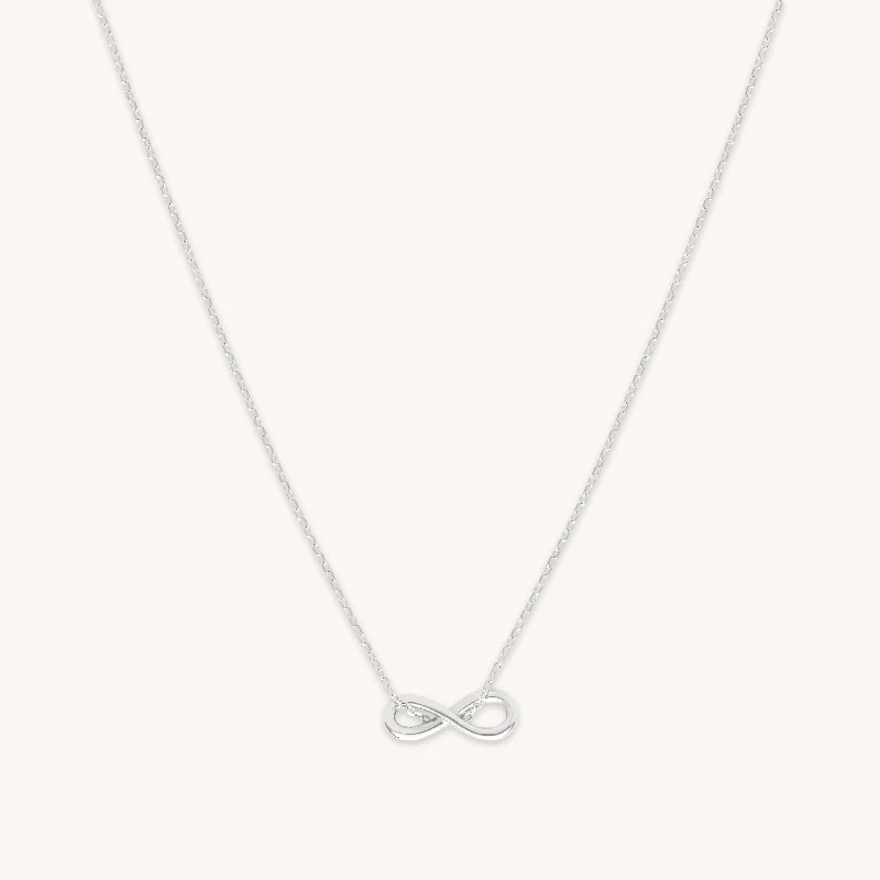 Handcrafted Jewelry Sale – Unique Designs At Low Prices Infinite Pendant Necklace in Solid White Gold