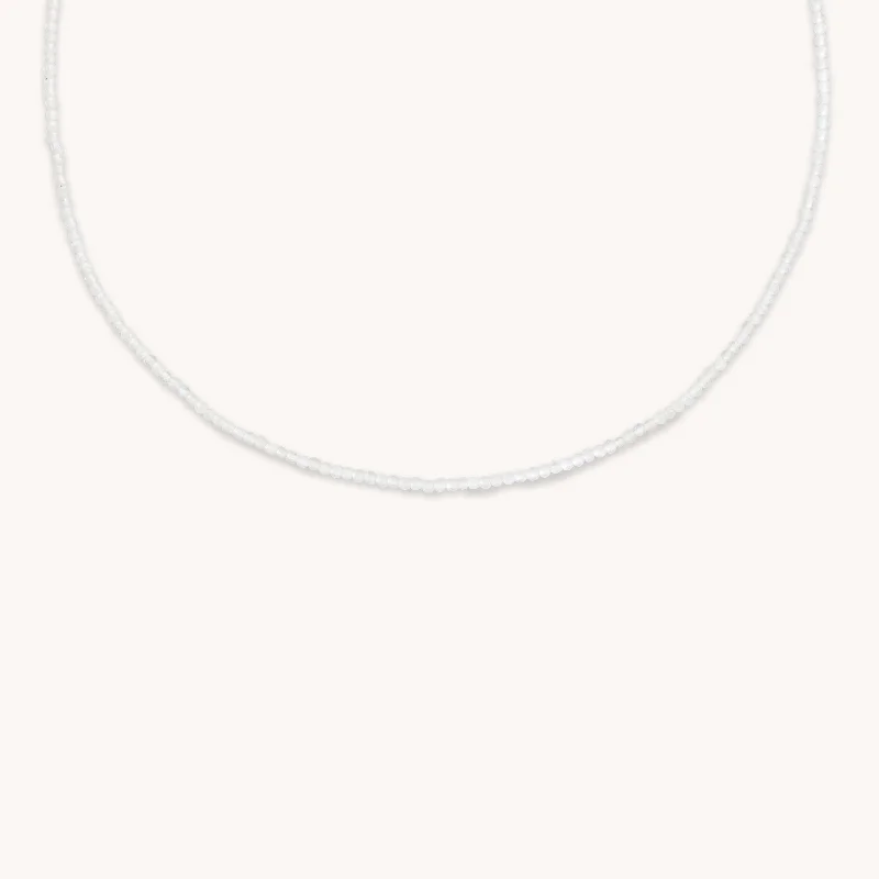 Limited-Time Jewelry Discounts – Shine Without The Splurge Moonstone Gemstone Necklace in 9k White Gold